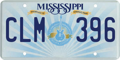 MS license plate CLM396