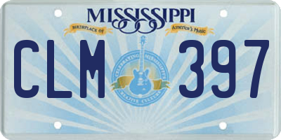 MS license plate CLM397