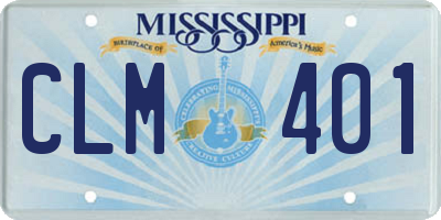 MS license plate CLM401