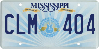 MS license plate CLM404