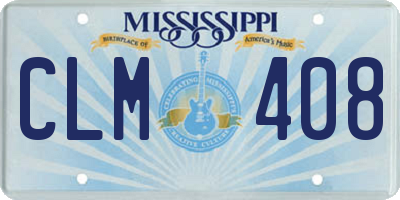 MS license plate CLM408