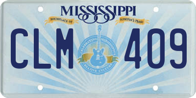 MS license plate CLM409