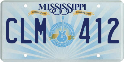 MS license plate CLM412