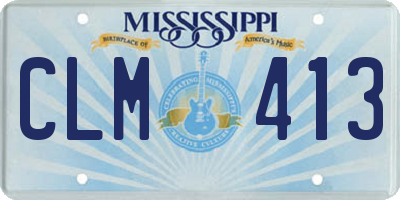 MS license plate CLM413