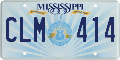 MS license plate CLM414