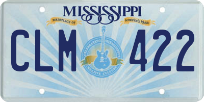 MS license plate CLM422