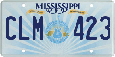MS license plate CLM423