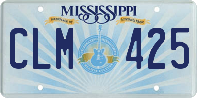 MS license plate CLM425