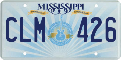 MS license plate CLM426