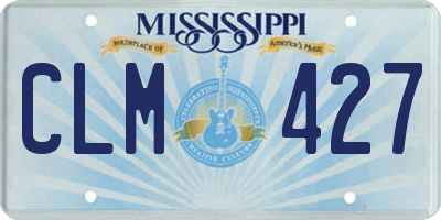MS license plate CLM427