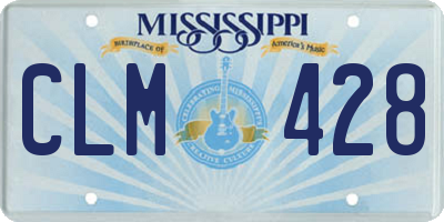 MS license plate CLM428