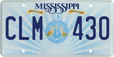 MS license plate CLM430
