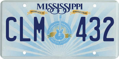 MS license plate CLM432