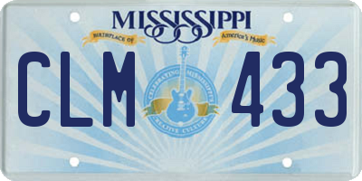 MS license plate CLM433