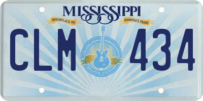 MS license plate CLM434