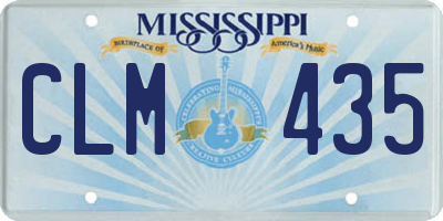 MS license plate CLM435