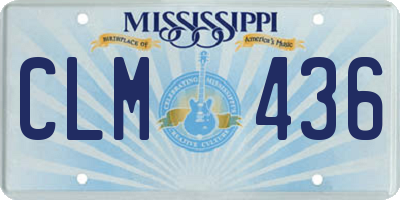 MS license plate CLM436