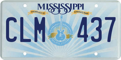 MS license plate CLM437