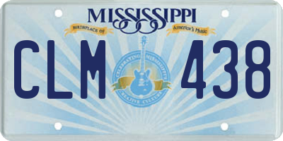 MS license plate CLM438
