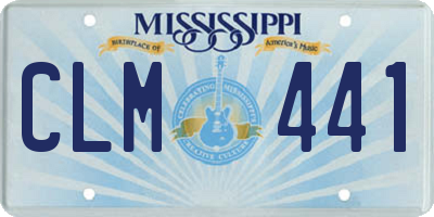 MS license plate CLM441