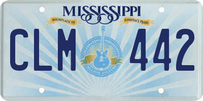 MS license plate CLM442