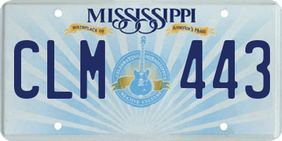 MS license plate CLM443
