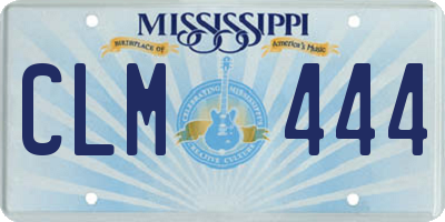 MS license plate CLM444