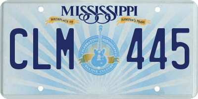 MS license plate CLM445