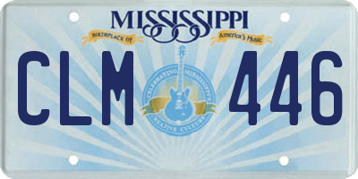 MS license plate CLM446