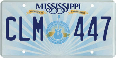 MS license plate CLM447