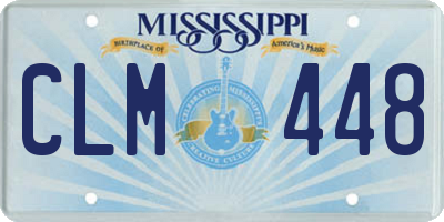 MS license plate CLM448