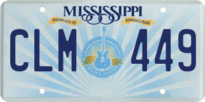 MS license plate CLM449