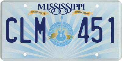 MS license plate CLM451