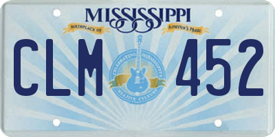MS license plate CLM452