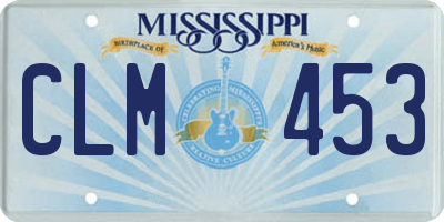 MS license plate CLM453