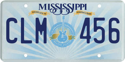MS license plate CLM456