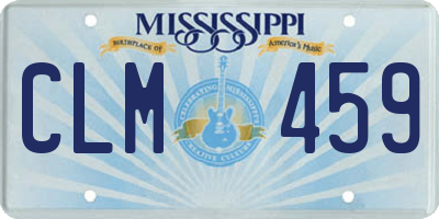 MS license plate CLM459