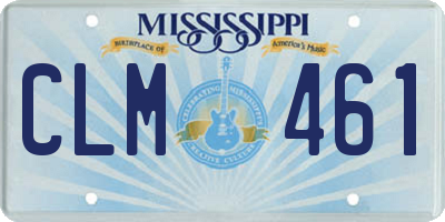 MS license plate CLM461