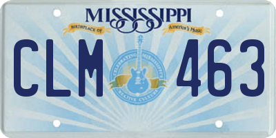 MS license plate CLM463