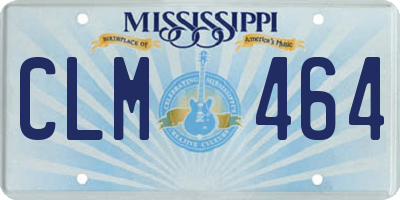 MS license plate CLM464