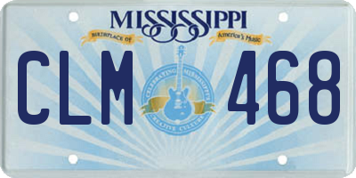 MS license plate CLM468