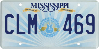 MS license plate CLM469