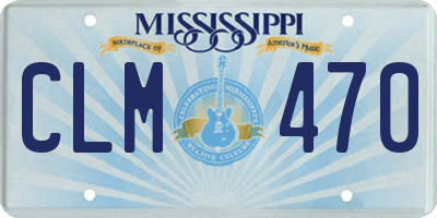 MS license plate CLM470