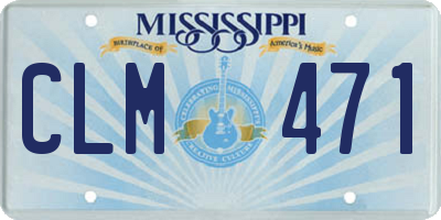 MS license plate CLM471