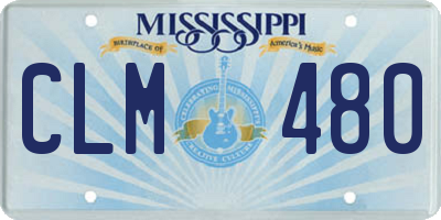 MS license plate CLM480
