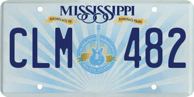 MS license plate CLM482