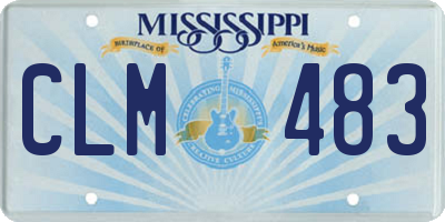 MS license plate CLM483
