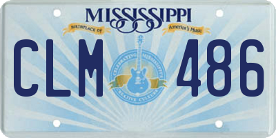 MS license plate CLM486