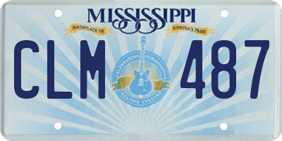MS license plate CLM487