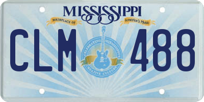 MS license plate CLM488